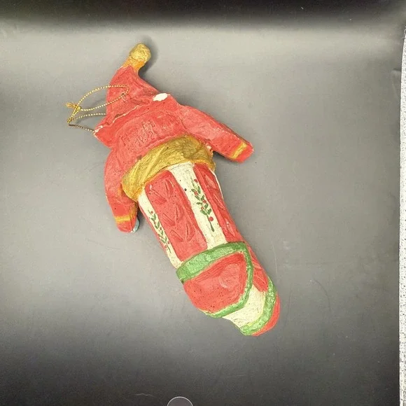 Vintage 7" Santa in Stocking House of Hatten HoH Christmas Ornament 1992 - Picture 2 of 5
